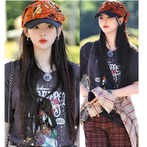 明星同款纯棉半袖体恤美式复古