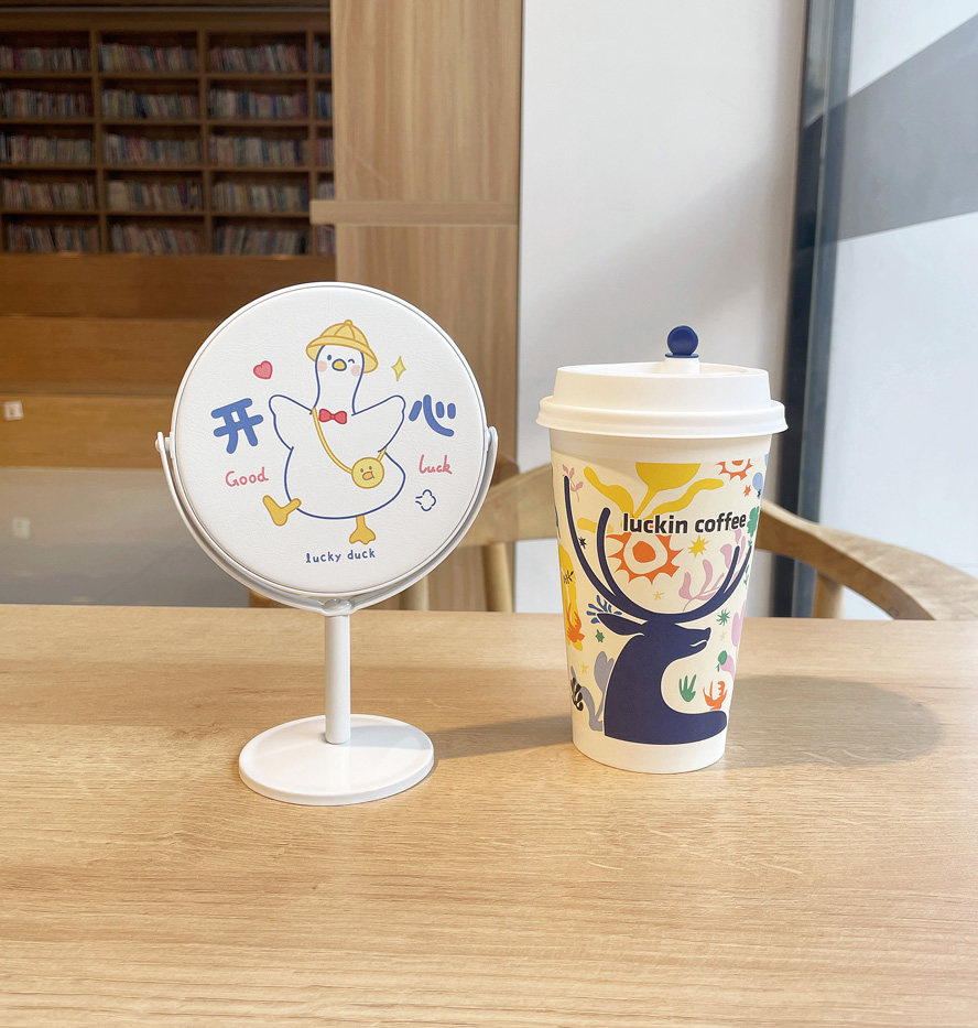 거울 화장 거울 데스크탑 고화질 한국어 버전 학생 기숙사 공주 여성 대형 데스크탑 화장 거울 만나고 하트 귀여운