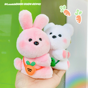 呆萌可爱歪头小动物书包挂件毛绒公仔兔子考拉恐龙鸡玩偶钥匙扣饰