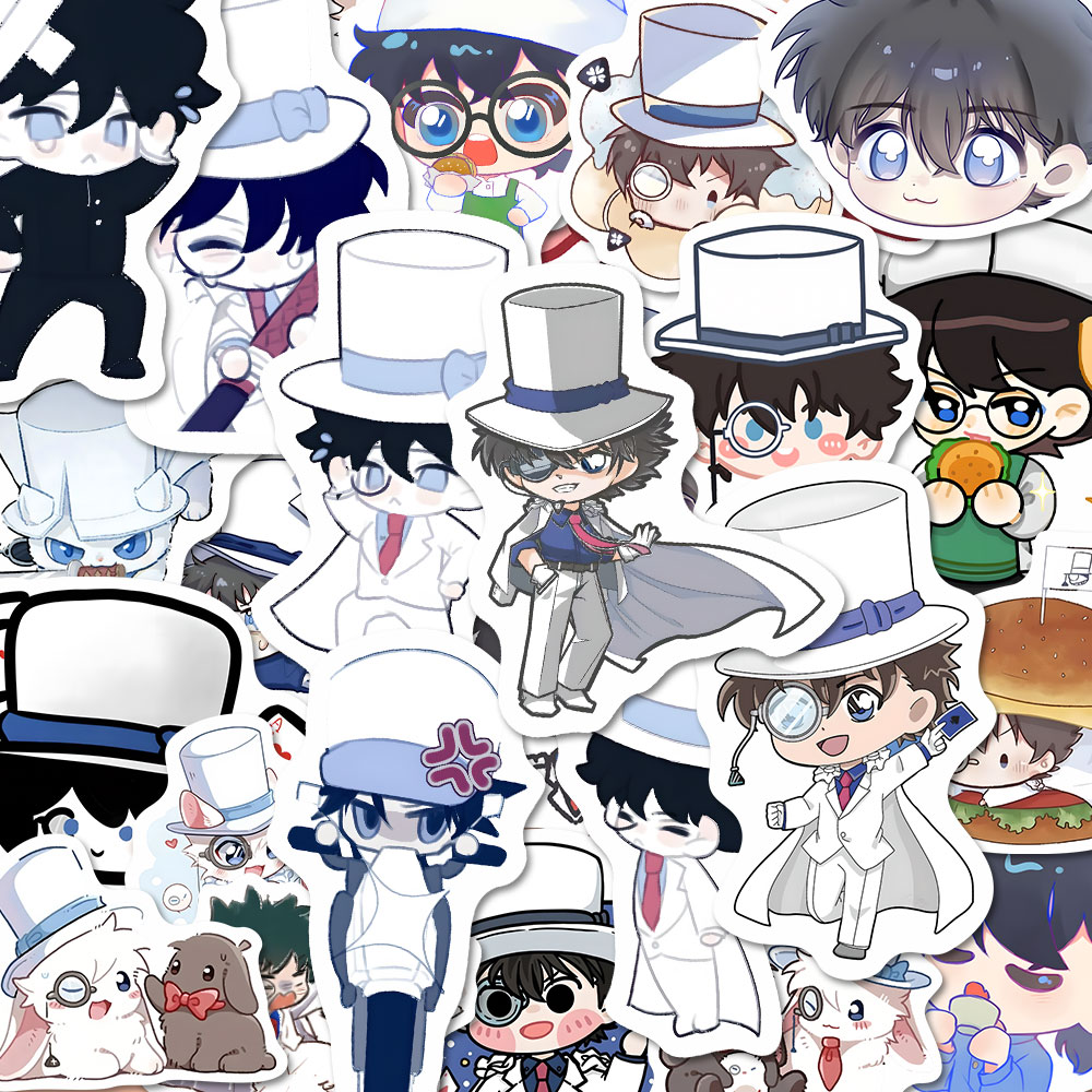 126张Q版基德卡通日漫怪盗基德小贴纸高颜值精美房间桌面笔记本