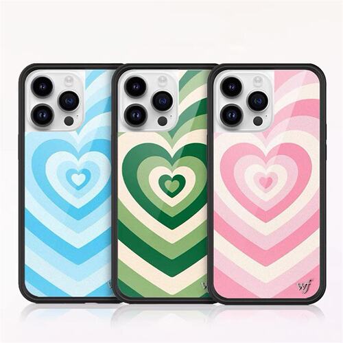 Wildf Matcha Love 绿色抹茶爱心苹果17适用iPhone16/15ProMax手机壳全包防摔14防摔WF保护套13