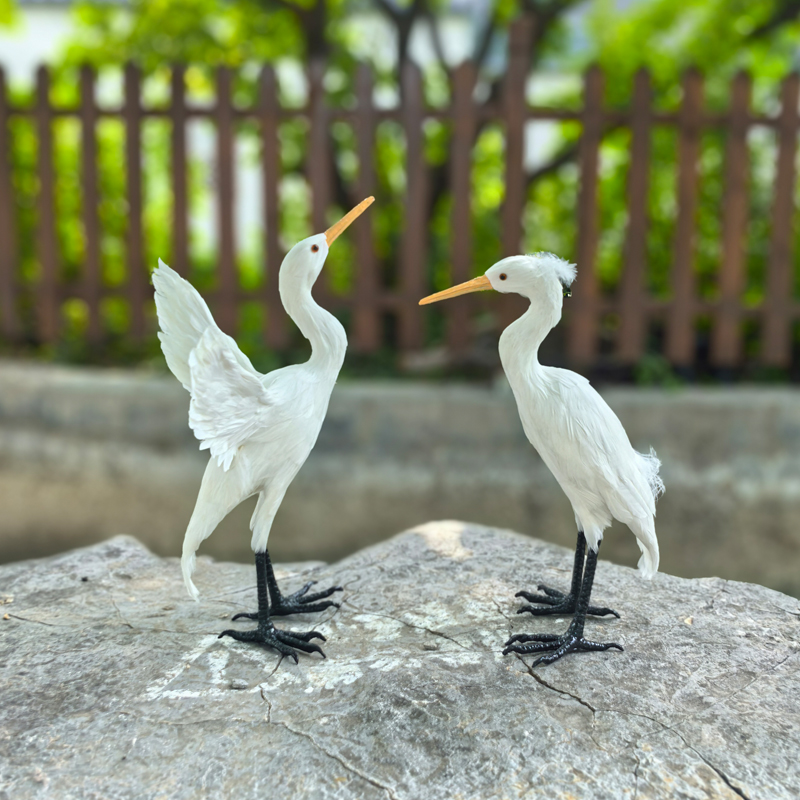 仿真白鹭模型装饰摄影道白鹭摆件