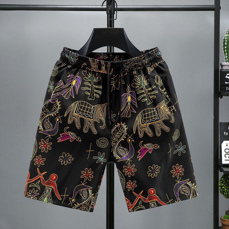 男士短裤夏季潮流冰丝薄款沙滩裤外穿大裤衩加大码居家男款五分裤,男装,短裤,淘宝优惠券,粉丝福利购,淘宝优惠卷