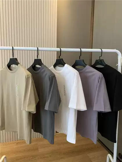 Cool Black Technology Ai*Ism Fabric Summer Casual Round Neck Solid Color Unisex Short-Sleeve T-Shirt