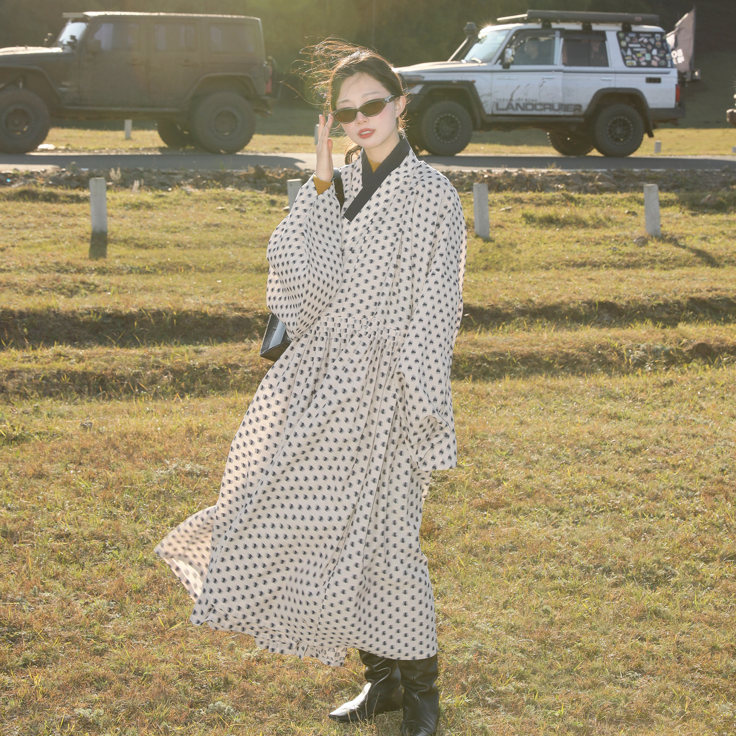 谜阿凰【心澜】明制复原色织琵琶袖贴里汉服连衣裙宽松日常春款女