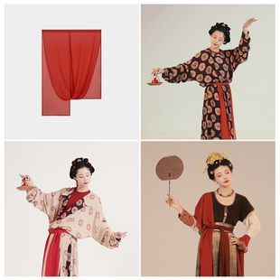 谜阿凰 汉服圆领袍长皮带革带百搭可调节古风披帛 腰带汉服配饰