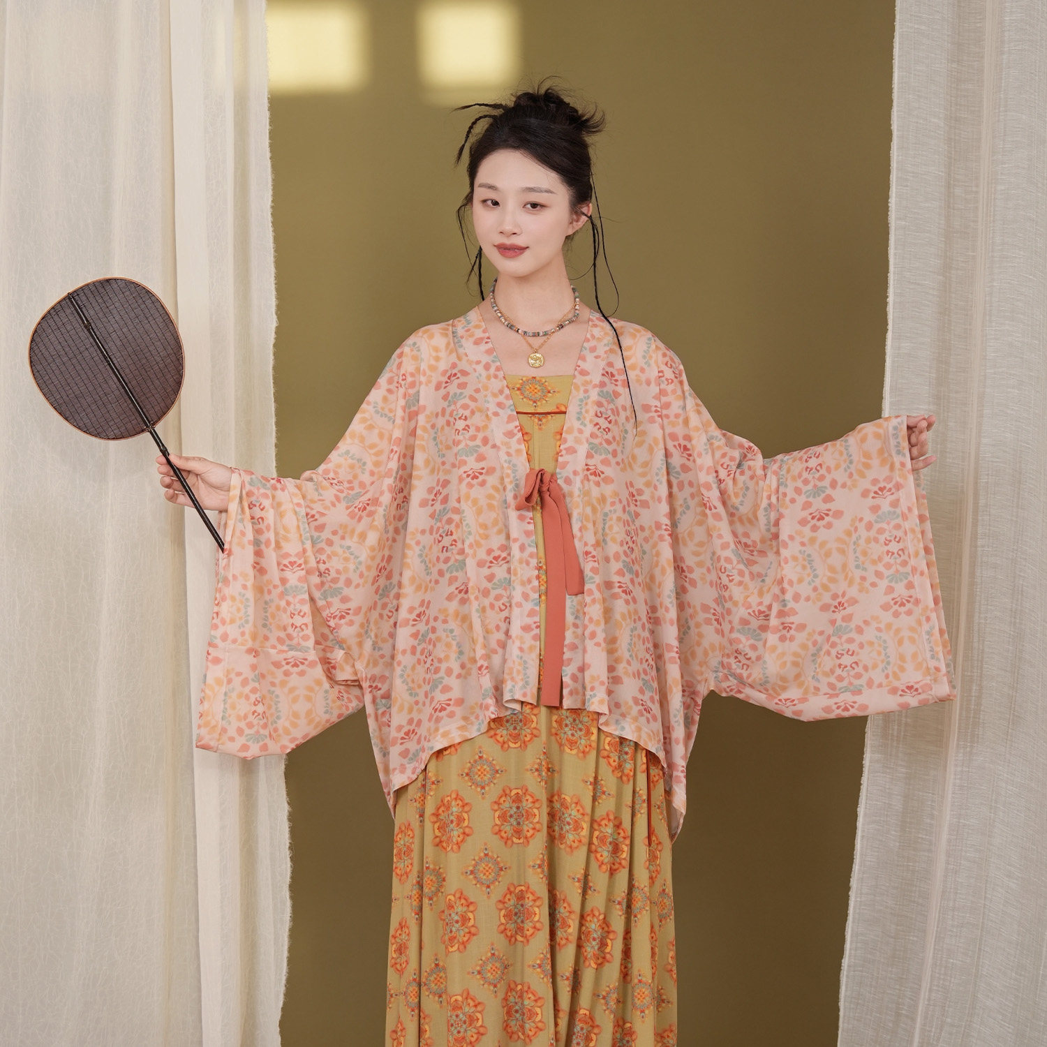 谜阿凰【暄和】改良法门寺披衫汉元素汉服套装女式连衣裙2026新款