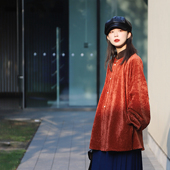 民族复古国风日常春秋女款 谜阿凰飞花令圆领衫 明制新中式 原创汉服