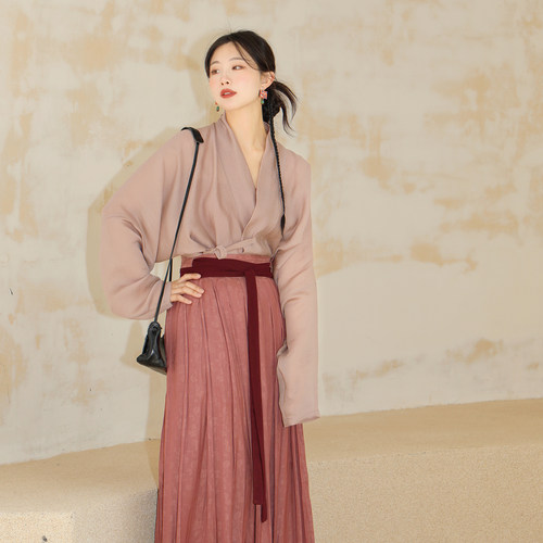 谜阿凰【重羽宋制飞机袖】大放量对襟短衫日常汉服上衣女夏季清凉