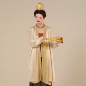 日常宽松长衫 原创宋制汉服上衣女夏季 古风 白橡栀栗褙子 谜阿凰