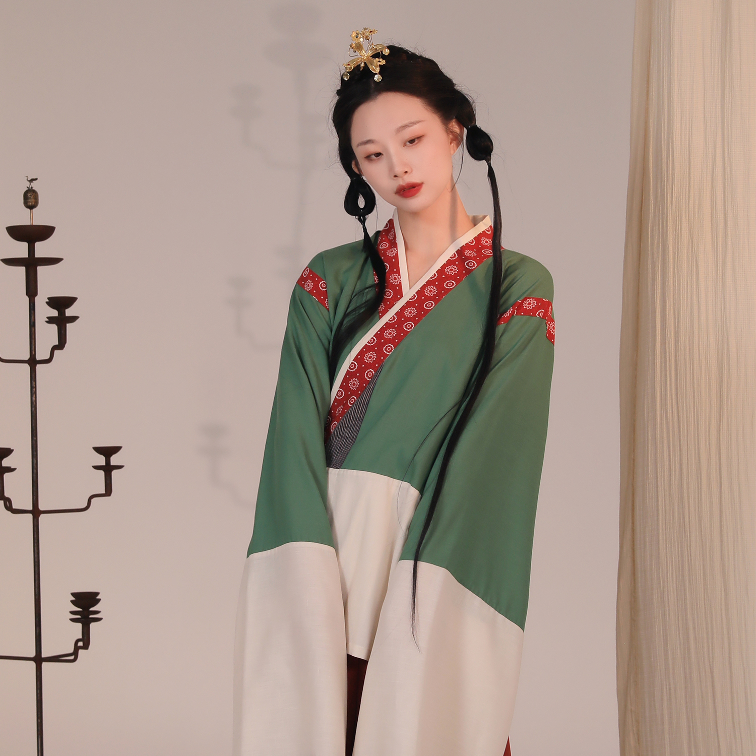 谜阿凰原创复原汉服上衣天丝晋制