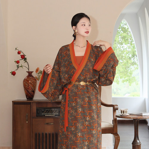 谜阿凰西汉直裾复原汉服套装2025