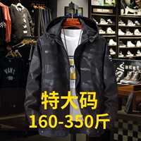 Áo khoác 350 bảng cộng với phân bón để tăng chất béo lỏng mới cho nam cộng với áo gió kích thước nam mùa xuân và mùa thu mùa đông - Áo khoác áo khoác kaki