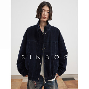 【柒柒Moon直播间】SINBOS琥珀流光 立翻领工装植绒牛仔羽绒服