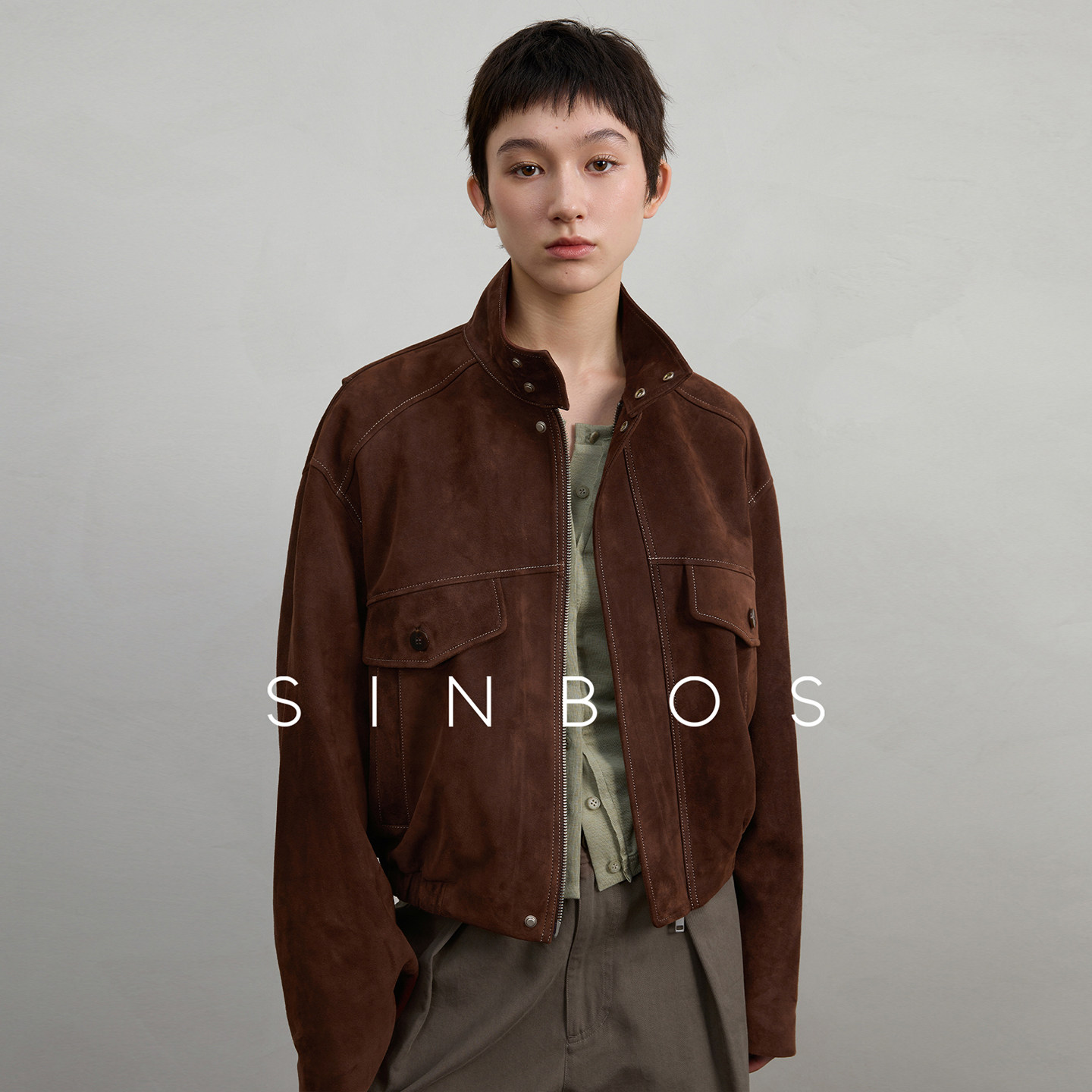 【汤曼妮粉丝专享】SINBOS城南旧事 撞色短款真皮磨毛皮衣夹克女,女装/女士精品,皮衣,淘宝优惠券,粉丝福利购,淘宝优惠卷