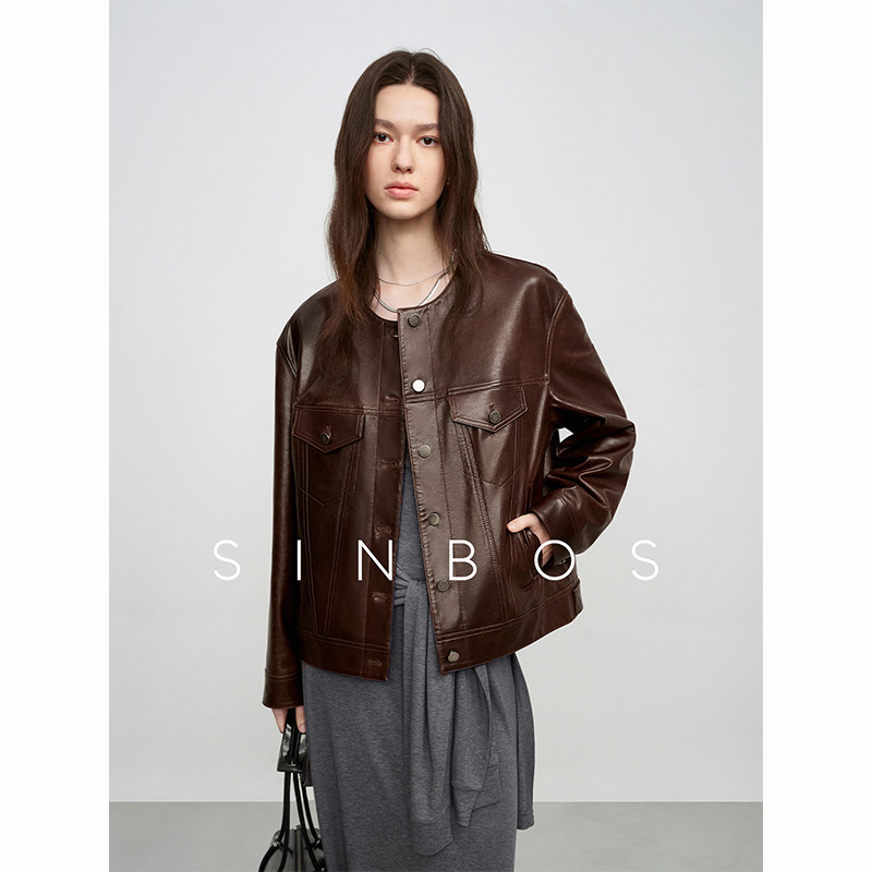 【汤曼妮粉丝专享】SINBOS苍灵 油蜡绵羊皮真皮皮衣夹克外套,女装/女士精品,皮衣,淘宝优惠券,粉丝福利购,淘宝优惠卷