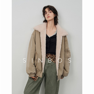 环保酵洗牛仔外套女冬季 SINBOS凛冬 羊羔毛 天天yoko&SINBOS