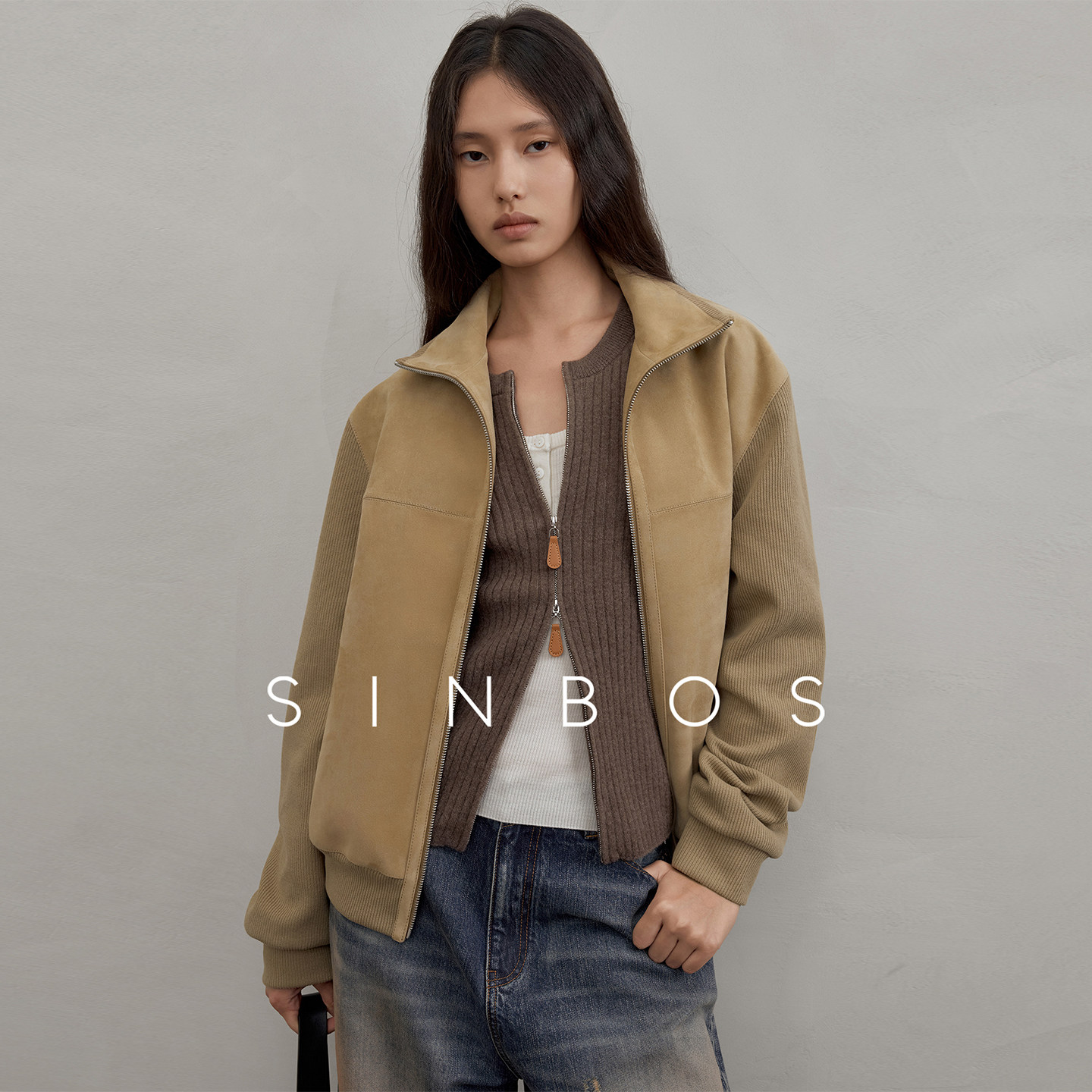 【汤曼妮粉丝专享】SINBOS漫游者 复古肌理哑光绒面皮衣女夹克,女装/女士精品,皮衣,淘宝优惠券,粉丝福利购,淘宝优惠卷