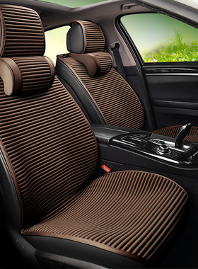 汽车坐垫四季通用半包座椅套布艺坐垫2026新款亚麻专用春夏季座套