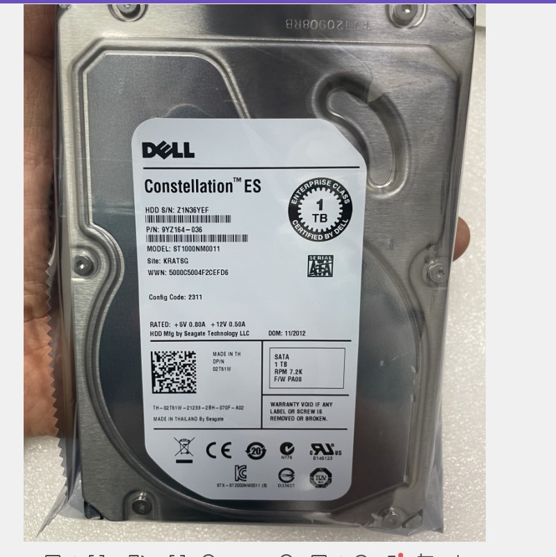 DELL 戴尔 1T SATA ST1000NM0011 ST1000NM0033 1TB 3.5寸 硬盘