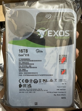 希捷16T硬盘银河ST16000NM000J 16T X18监控硬盘NAS企业机械硬盘