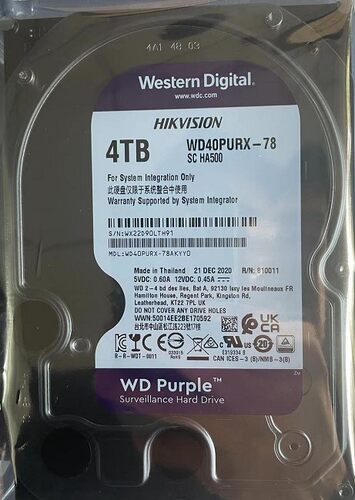 西数4T和6T紫盘监控硬盘