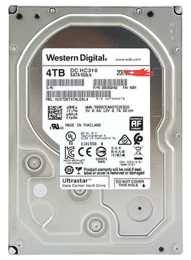 西数4T硬盘HUS726T4TALE6L4 ALA6L4企业级监控机械硬盘WD4T HC310