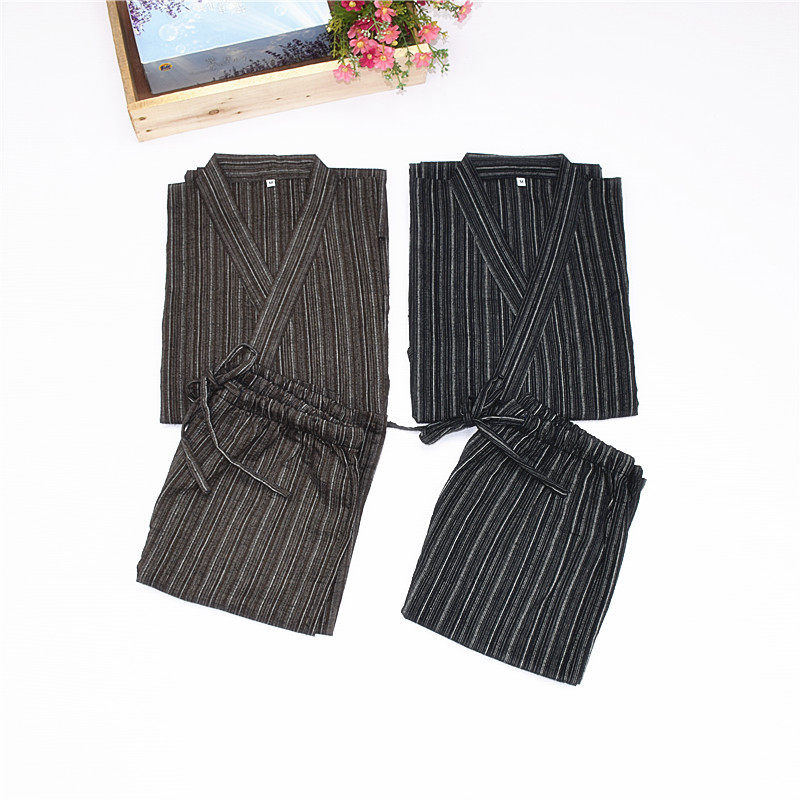 日本纯棉男款半袖可当7-2和服图片