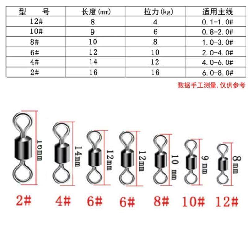 美式8字环八字环连接器连接环转环钓鱼用品线组小配件渔具包邮