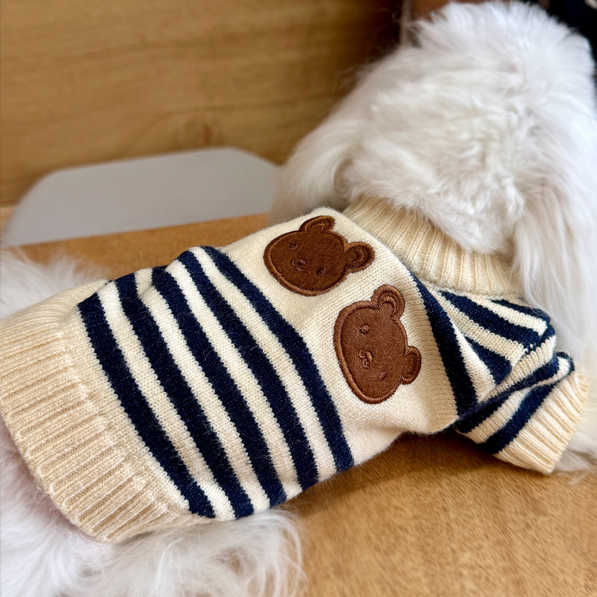 ins韩国保暖宠物针织毛衣服秋冬加厚中小型犬狗狗猫咪泰迪批发