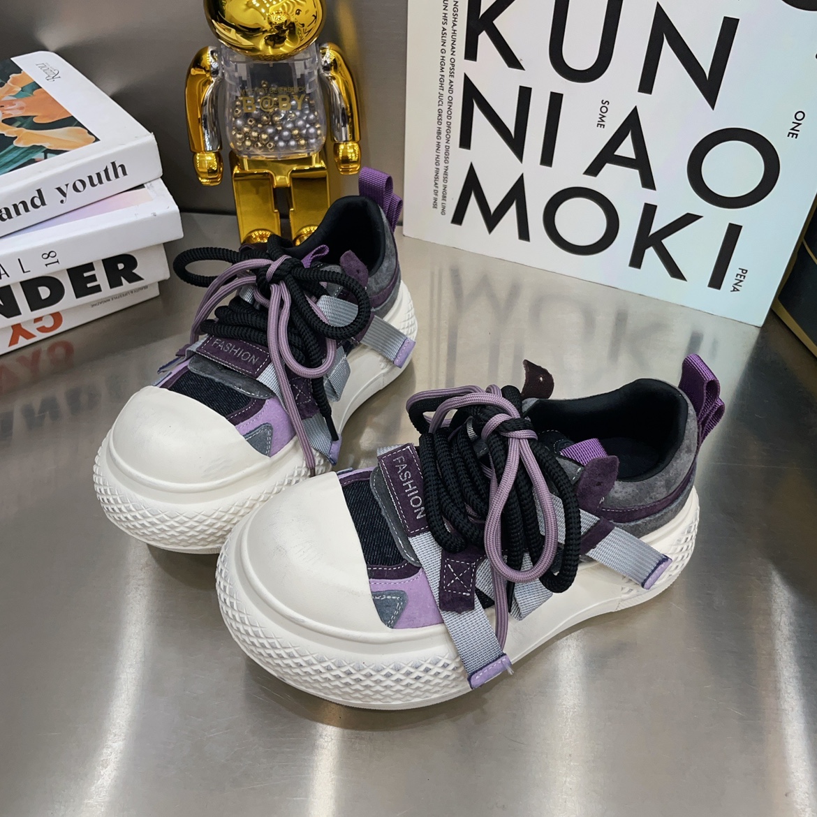 欧货爆款磨砂真皮松糕厚底休闲单鞋女2025新款时尚休闲面包老爹鞋