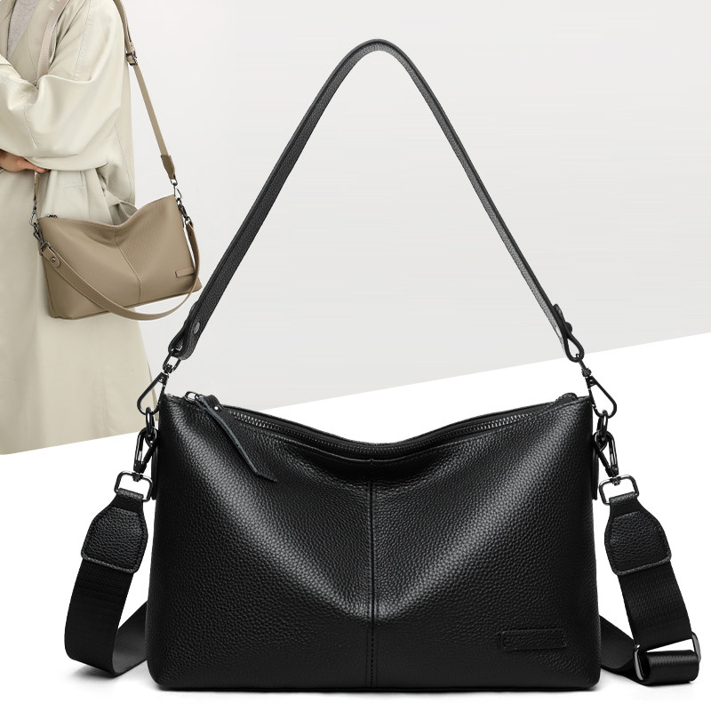 真皮女包上新2026夏季软皮大容量单肩中年包百搭斜挎中年妈妈软包