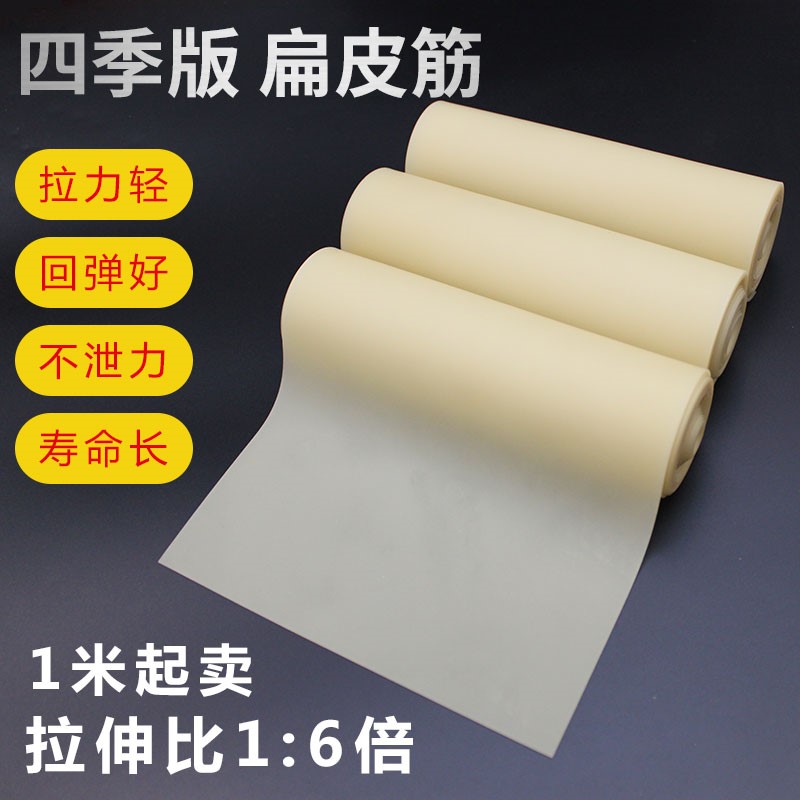 弹弓皮筋扁皮整卷裁好耐用高弹力防冻加厚暴力扁皮筋素色透明裁切图片