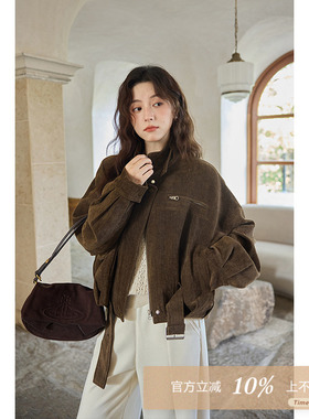 夕蒙2025新款秋冬韩系气质上衣绝美小个子巨好看独特漂亮咖色外套
