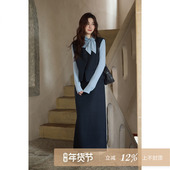 夕蒙2025新款 秋韩系气质小众独特减龄巨好看内搭t恤半身裙三件套