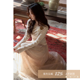 t恤 韩系气质上衣小众小个子设计感斜领褶皱长袖 夕蒙2026新款 春季