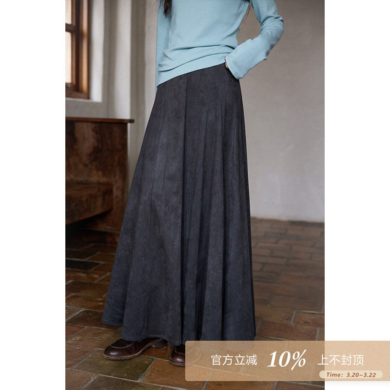 夕蒙2025新款秋冬韩系巨好看裙子高级小众绝美小个子灰色半身裙女