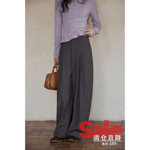 设计感小众小个子裤子
