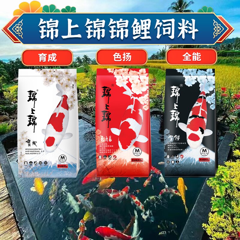 台湾锦上锦 锦鲤鱼饲料观赏鱼螺旋藻饲料鱼食水族鱼粮颗粒