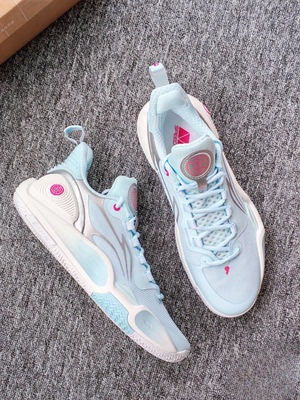 李宁李宁闪击9TD防滑耐磨低帮实战篮球鞋蓝银色男鞋ABPT001