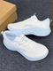 低帮 减震防滑耐磨轻便 休闲 跑步鞋 白蓝 LiNing李宁 女款 凌波