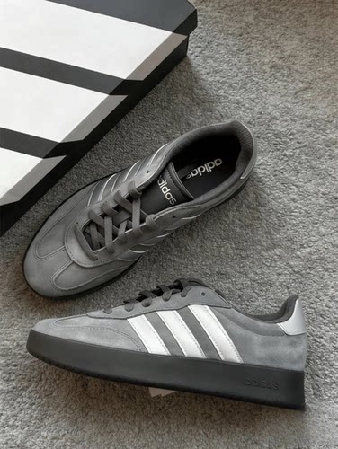 Adidas/阿迪达斯 舒适低帮 德训鞋 男女同款BARREDA 深灰色KH6999