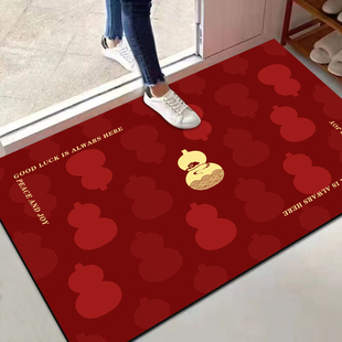 家用门垫满铺入户门玄关垫进门喜庆红色地垫入户进门吸水防滑脚垫