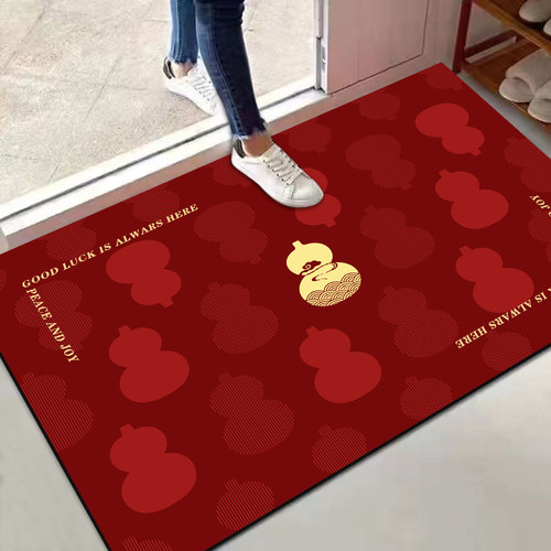 家用门垫满铺入户门玄关垫进门喜庆红色地垫入户进门吸水防滑脚垫