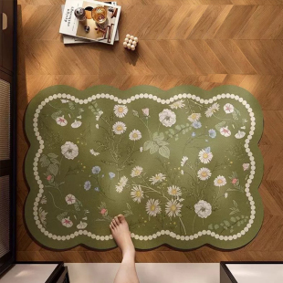 硅藻泥浴室地垫卫生间门口吸水脚垫厕所洗手间地毯卫浴洗澡防滑垫