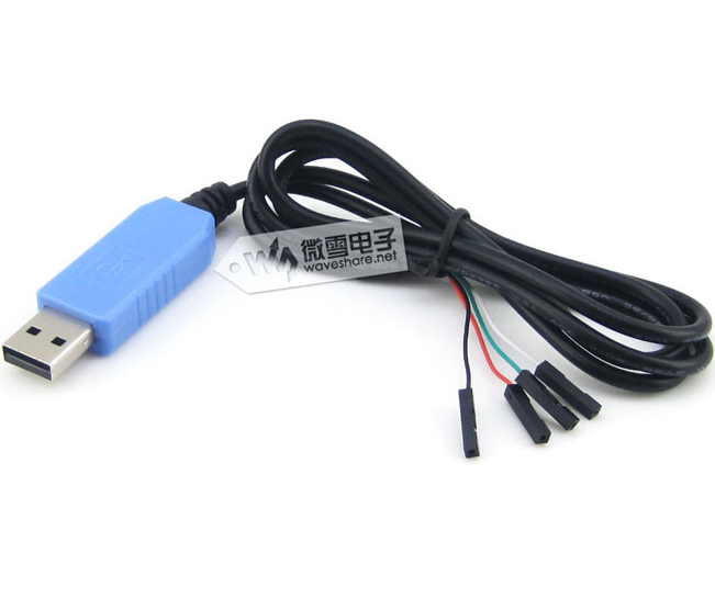 微雪 PL2303 USB转TTL 串口4PIN杜邦线2.54mm接口 USB type-A公口