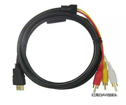 高清HDMI转3RCA三莲花 红黄白AV线HDMI转AV转接线 视频线1.5米