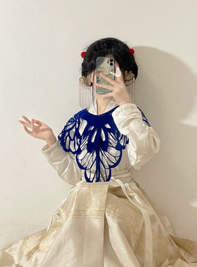 云肩无纺布走秀剪纸战国披肩衣服汉服妆造摄影道具旅拍写真学士服