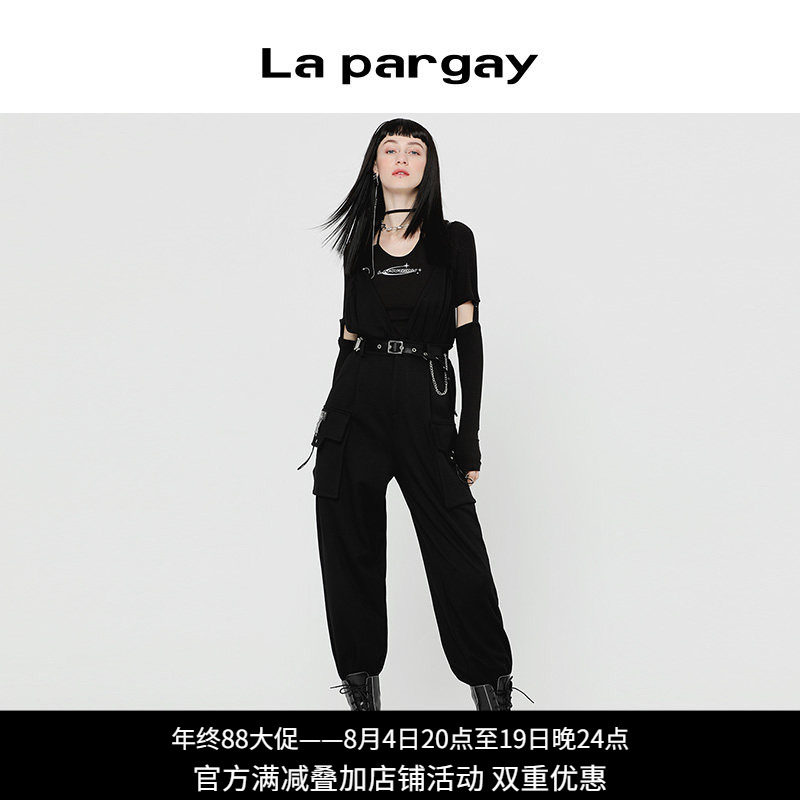 搭吊带款休闲背带裤纳帕佳