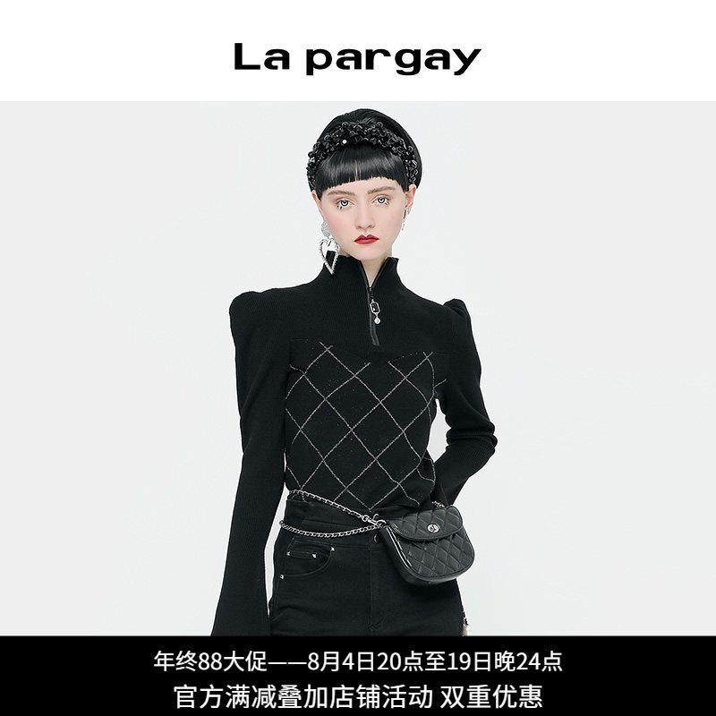 长袖套头修身针织衫Lapargay